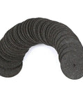 Badass 36 Piece Abrasive Cutting Discs And Slick Cut Off Wheels For Rotary Grinders with 24mm size, black abrasive discs, packed in a circular arrangement.