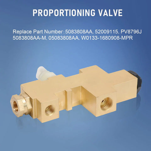 High Output Brake Proportioning Valve Replacement For Jeep Wrangler CJ XJ YJ Cherokee 1987 Through 2006 brass single valve unit