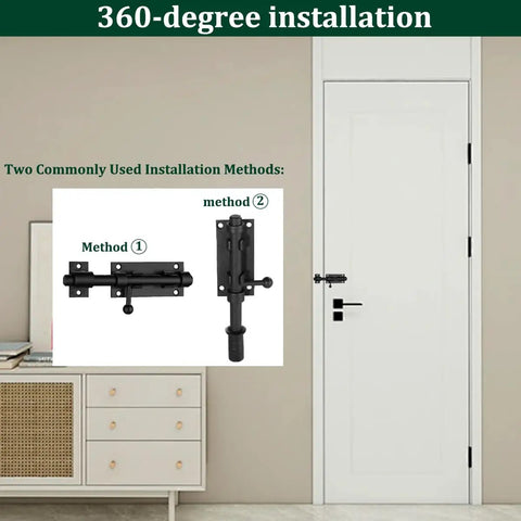 No Sweat Security With These Heavy Duty Black Stainless Steel Slide Bolts And Barrel Locks Perfect For Gates Barn Doors And Porch Entrances Features Built Tough As Nails Construction Includes Two Pack