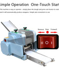 Game Changing Electric Automatic Dumpling Wrapper Maker With 8Cm Round Mold And Rock Solid 140W Motor showing simple operation controls.