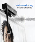 Total Game Changer 4K Eye Contact Webcam Featuring Retractable Arm And Integrated Glow Panel, showcasing noise-reducing microphones.