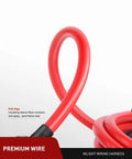 Heavy Duty 14 Foot 12V 24V Car Extension Cord Male To Female With Cigarette Lighter Socket Red, Premium Quality Wire, High Temperature Resistant, Easy Plug And Play, 2 Years Warranty premium red PVC insulated wire close-up