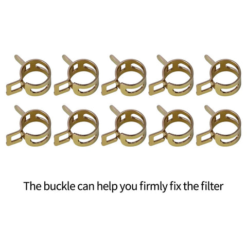 Metal clips for High Flow Inline Fuel Filter For Lawn Mowers And Small Engines With Wide Compatibility
