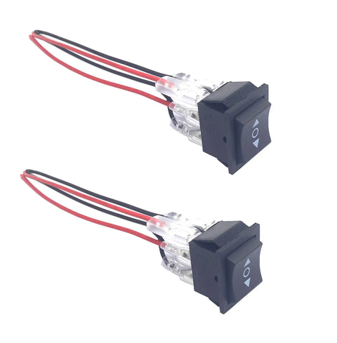 Four Pack 12V Reverse Polarity Switches With 6 Pin 3 Position On Off On Momentary RV Jack Rocker Switch 16A 250V AC Or 20A 125V AC Includes Pre Jumper Wires Durable Plastic And Metal Construction Easy To Install, two wired switches