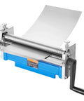 Slip Roll Machine With 12.6 Inch Forming Width For 20 Gauge Metal, Sheet Metal Rolling And Bending Tool, visible dual rollers and crank