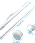 4 Pack Extendable Window Security Bars, Adjustable 17 To 27.6 Inch Tension Rods For Doors Cabinets And Bathrooms, Easy Install