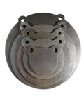 Stacked Three Eighths Inch AR500 Steel Gong Targets Set For Rifle And Pistol Five Piece Hanging Reactive Plates