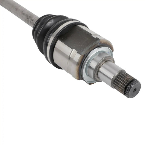 Beefy Front Left CV Axle Drive Shaft for Toyota Highlander 2011-2016, Lexus RX350 2010-2015, RX450h 2011 FWD, Venza 2009-2015 AWD and FWD, 2.7L L4, 3.5L V6, Exact Fit Replacement, OE-Grade Durability, close-up splined shaft