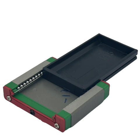 Beefed Up High Precision Linear Guide System For CNC Machines And 3D Printers With Carriage Block, Slider Rails, Bearings, And Motion Control For Automation And Semiconductor Workflows, MGW15C Compatible. black metal linear guide carriage block with rails
