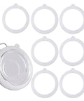 7-pack white silicone jar gaskets for canning jars, 3.75-inch diameter; fits most mason jars.