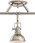 Hatteras Bay Three Light Halogen Fixed Rail Light In Polished Nickel 22.75 Inch Ceiling Fixture With Classic Farmhouse Vibe