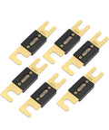 Heavy Duty 200 Amp ANL Blade Fuses With Gold Plated Contacts For Marine Car Audio Systems And Vehicle Inverters 6 Pack displayed