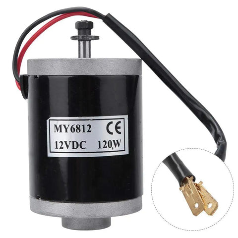 MY6812 12V 120W High Speed Brushed Motor for Electric Folding Scooters and Mini Dirt Bikes with 9 Tooth Gear