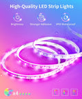 66Ft Waterproof LED Light Strips For Outdoor RGB Color Changing With App Bluetooth Music Sync lighting in water droplets