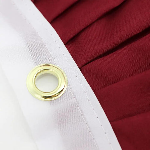 Close-up of American Pleated Fan Flag 1.5x3 Ft Set Of Four Patriotic Bunting Flags With Durable Polyester, brass grommet detail
