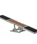 Wooden Dog Agility Seesaw For Training And Exercise, Outdoor Ready Platform Run Toy with high traction, gray, 71x12x12 inches.