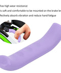 Anti Slip Silicone Brake Lever Grips Set For Motorcycle And Bike, Gel Material Non Slip Handle Covers, Purple grip shown