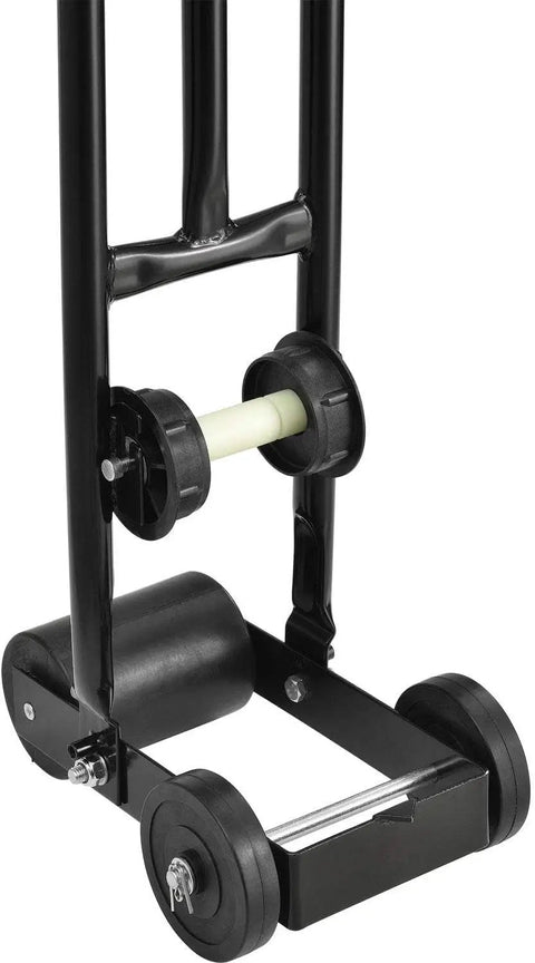 Close-up of Heavy Duty Floor Tape Applicator for Zero Sweat Safety Line Layout showing steel frame and roller setup.
