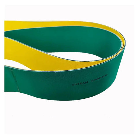 Beefed Up High Speed Flat Drive Belt For Textile Conveyors 120mm Wide By 2060mm Long Rubber Nylon Compound With Chip Base Layer Easy Install And Smooth Durable Power Transmission, folded belt