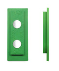 No Fuss 4 In 1 Trim Reveal Tool For Spot On Door Jamb Cut Marks And Heavy Duty Magnetic Stud Finder With Battery Free Operation And Compact Toolbag Design For Weekend Warriors, green gage for trim depth with measurement slots.