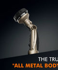 Side view of Built Tough Heavy Duty Metal Hose Nozzle With 9 Spray Patterns High Pressure Sprayer Thumb Flow Control