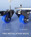 Two installation methods for 2 Inch Heavy Duty Swivel Caster Wheels Threaded Stem UNC 1/4-20 By 1 Inch Set Of 4.