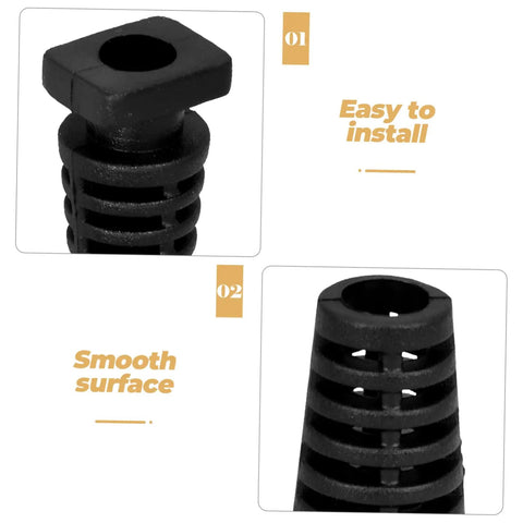 100 Pieces Cable Glands Protector Kit Strain Relief Cord Grips For Electrical Wires, black spiral design, easy to install
