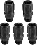 5-pack 25 Psi Drip Irrigation Pressure Regulator For 3/4 Inch Garden Hose Water Flow Control Valve in black plastic