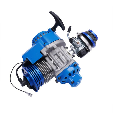 High Performance 49cc 50cc Racing Engine Set Two Stroke Beefed Up 1 8 KW 11000 RPM Single Cylinder Gas Powered Motor Kit With 6 Tooth 25H Sprocket For Pocket Bike Mini Dirt Bike Quad ATV