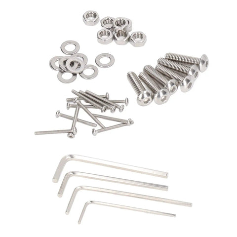 All In One 884 Piece Screws Nuts And Washers Kit For Home DIY Repairs Durable 304 Stainless Steel Fasteners Set With 280 Half Round Head Hex Screws 300 Nuts 300 Washers And 4 Hex Wrenches, screws nuts washers and hex wrenches