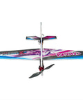 Dope Foam RC Plane Kit With 23 Inch Wingspan Sakura Plus EPP Airplane, colorful design, top view showing motor and propeller