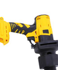 No BS Heavy Duty Battery Powered Electric Drum Pump 60 To 80 LPM handle with ergonomic grip for industrial fluid transfer.