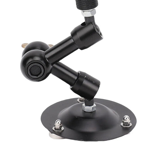 Adjustable Soldering Helper Third Hand Stand With Square Jaw Clamp, black metal base and flexible arm for electronics soldering