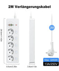 Popular Heavy Duty Smart Power Strip With Slick Type C Usb Ports Independent Outlets And Rock Solid Surge Defense For No Drama Home Electronics Management, 2M length, four outlets.