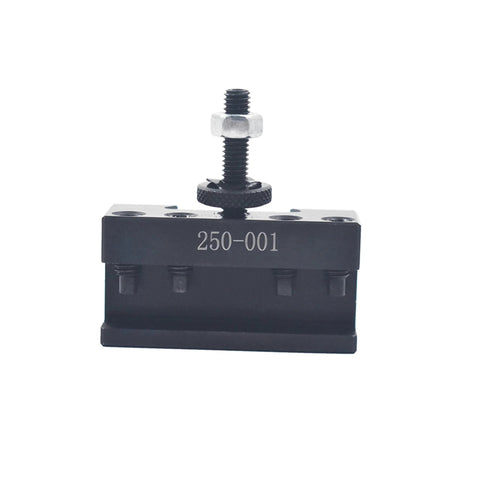 Thomletha OXA 250-001 lathe tool post holder, quick-change, front view.