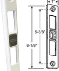 Sliding Patio Door Keeper Strike Plate White Model HA0208SKWH Durable Powder Coated Finish Rust Resistant Weatherproof Construction