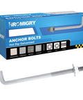 Concrete Anchor Bolts 3/4 In By 10 In L-Shaped Hot-Dip Galvanized 10 Pack With Nuts And USS Washers Carbon Steel Outdoor Masonry Fasteners