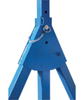 Heavy Duty Adjustable Height Gantry Crane 6000 Lb Capacity 15 X 10 Ft Steel Frame built tough, showcasing the sturdy blue frame with chain.