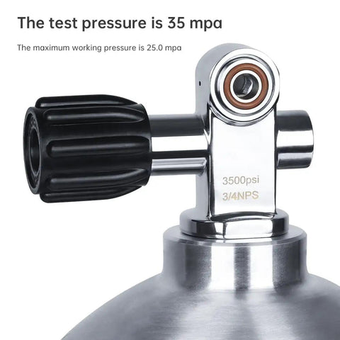 Universal Yoke And DIN Valve Adapter For 3500 PSI Scuba Tanks G3/4 14NPSM High Pressure Brass Converter close-up view