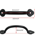 Dimensions of 12 Pack 4 Inch Matte Black Rustic Drawer Pulls Antique Gate Handles for Dresser Kitchen and Bathroom Cabinet Cupboard Doors