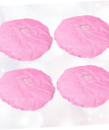 Solid 4 Pack Fresh Pink Anti Static Workshop Hats Hella Breathable Mesh Caps Dustproof Cleanroom Cover Built Different For Electronics And Food Factories Grind shown from above, highlighting breathable mesh.