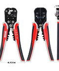 Self Adjusting Wire Stripper Tool For AWG Ten To Twenty Four Strips Cuts And Crimps Copper And Aluminum Wires 8 Inch Automatic