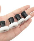 Set Of 4 Ceramic Clay Polishing Tools For Sculpture And Trimming Wheels held in a hand, showcasing compact and easy grip design.