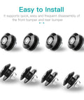 Pro Grade Bumper Quick Release Kit For Front And Rear Bumpers Black Aluminum Fasteners With Stainless Steel Screws Display