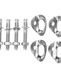 Beefed Up Heavy Duty Climbing Hangers Set Of 4 Stainless Steel Anchors with Expansion Design displayed on a white background
