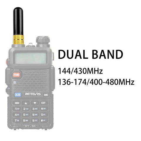 Compact Dual Band Ham Radio Short Antenna SMA Female Connector For VHF UHF Use 5 Cm Length 50 Ohm Impedance Low VSWR Under 1.5