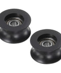 Built Tough U Groove Pulley With Nylon Coated Roller Bearing glides like butter on sliding doors and windows, black finish.