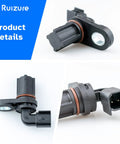 Straight Bolt On Rear Center Abs Wheel Speed Sensor Real Deal Fix For Ford F150 F250 F350 Super Duty Trucks showing sensor top view and connector.