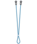 Double Canyon Lanyard For Canyoning, Heavy Duty Safety Lanyard with Adjustable Anchor System in blue with grey ends.