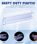 Bulk 50 Pcs Slatwall Sign Holders PVC Wall Mount Flush Signage Card Grips For Slatwall Panels Ideal For Supermarkets Restaurants Stores Garages And Retail Shops